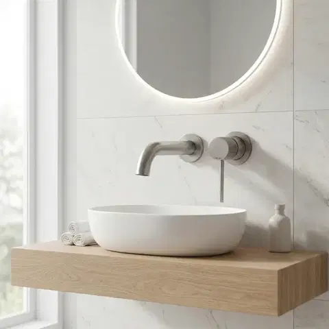 REA Podomítková vanová baterie  Lungo Stripe Brush nikl REA-B8054