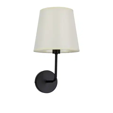 Matná černo-béžová nástěnná lampa Pasteri