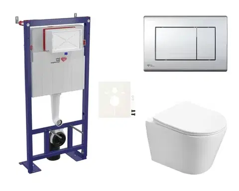 Cenově zvýhodněný závěsný WC set SAT do lehkých stěn / předstěnová montáž + WC SAT Infinitio SIKOSSIN21 SIKOSSIN21
