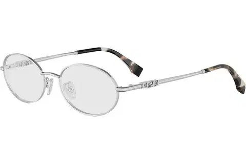 FENDI Fendigraphy Grey Oval Eyeglasses - ONE SIZE (52)