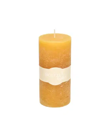 Svíčka Lea 15cm mustard