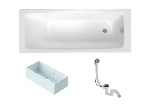 Obdélníková vana SAT Feel 150x70 cm smaltovaná ocel levá i pravá SATBVFEEL1501 SATBVFEEL1501