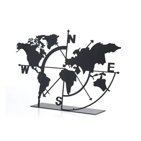 Dekorativní předmět Worl Map - Black