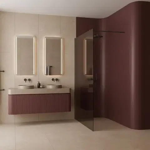 REA/S Sprchová zástěna Flexi Brown / Titan 120 KPL-K99470