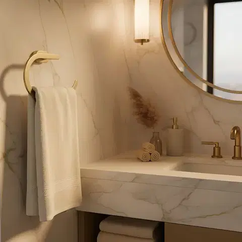 REA Koupelnový věšák Ring 110 Til Brush Gold REA-88069