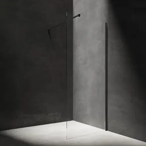 OMNIRES MARINA walk-in, 100 cm černá mat / transparent /BLMTR/ DNR10XBLTR