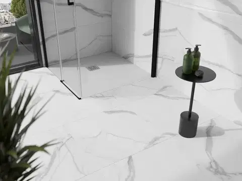 MEXEN Stone+ Sprchová vanička čtvercová 100x100, bílá 44101010