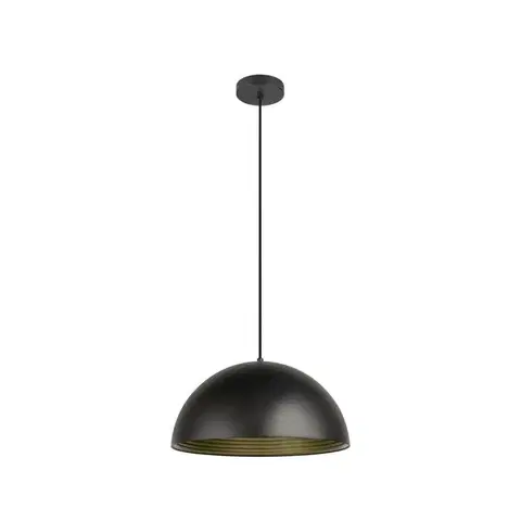 BIG WHITE SLV FORCHINI M 40 závěsné svítidlo, E27, délka závěsu 150 cm, 1x max. 40 W, matná černá / matná zlatá 1008536