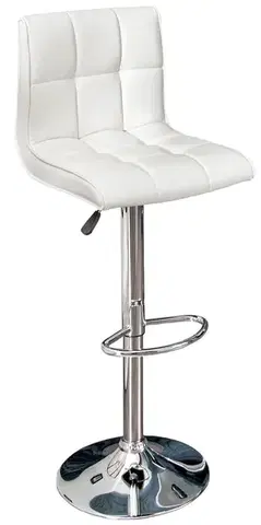 Estila Barová židle Modena 90-115 cm bílá