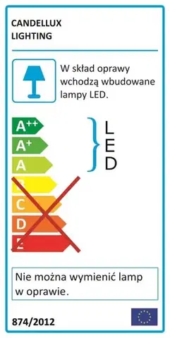 LED stropní lampa SMD 58cm RICO CHROM