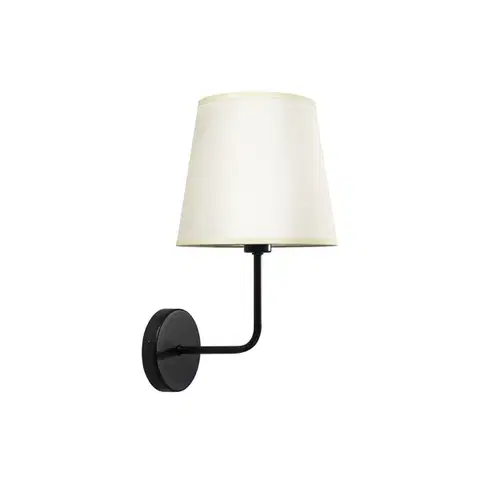 Matná černo-béžová nástěnná lampa Pasteri
