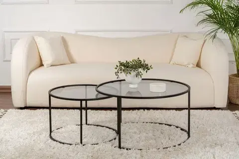 Sada konferenčních stolků Aurum - 80, 60 - Black, Grey