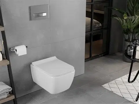 MEXEN/S ELIS WC mísa rimless + sedátko 39070100, bílá 30910700