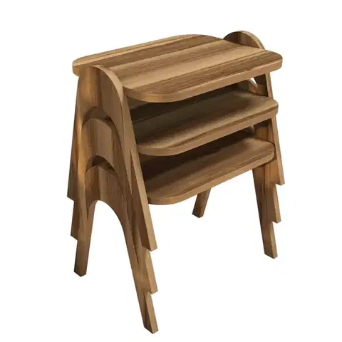 Sada odkládacích stolků (3 kusy) Paris - Walnut