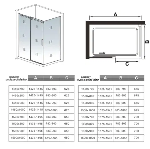 H K Sprchový kout DIAMOND 100x90 L/P varianta SE- DIAMOND10090