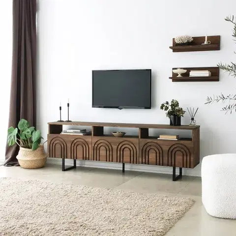 TV stěna / Sestava pod TV Helen - Walnut
