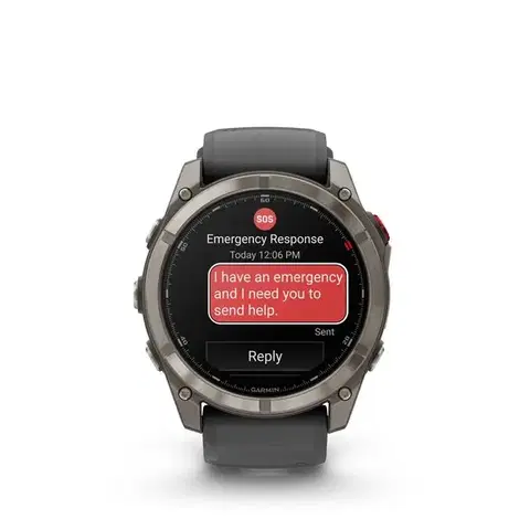 Garmin fēnix® 8 Pro – 51 mm, AMOLED Sapphire, Titanium se silikonovým řemínkem Graphite/Black 010-03199-11