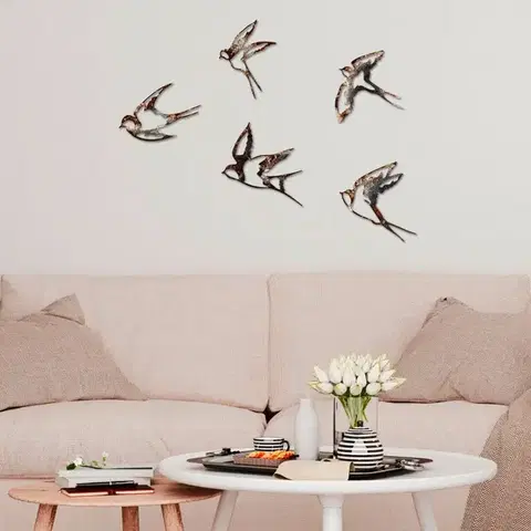 Dekorativní kovový doplněk na zeď Birds-2