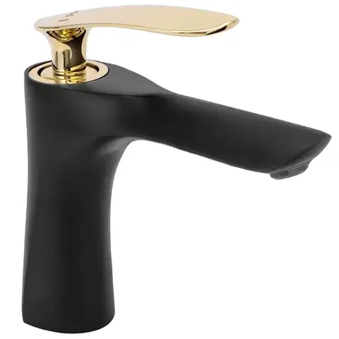 REA Umyvadlová baterie Orbit Black zlatá REA-B2054