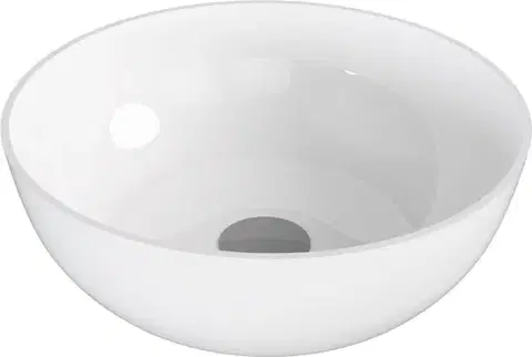 POLYSAN BANERA ROUND umyvadlo na desku, litý mramor, průměr 39cm, bílá 14337