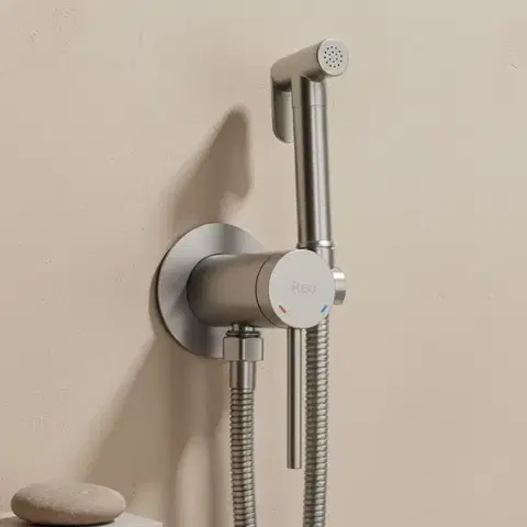 REA Podomítková bidetová baterie Foss Clif Brush Nickel REA-B5843