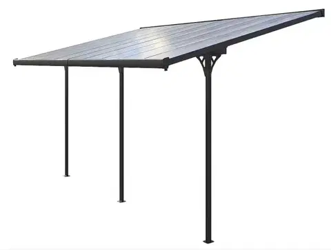 Pergola 557 x 305 cm (černá+transparentní polykarbonát)