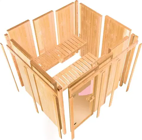 Interiérová finská sauna 196 x 196 cm Dekorhome