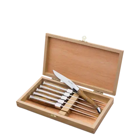 Steakové nože v drevenom boxe set 6 ks - Basic - 118790