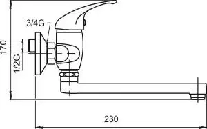 NOVASERVIS Dřezová baterie 150 mm lékařská páka Metalia 55 chrom 55076L,0