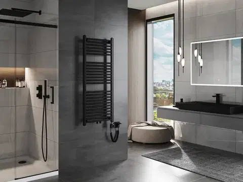 MEXEN/S Mars radiátor + topná tyč 1200 x 500 mm, 500 W, černá W110-1200-500-6500-70
