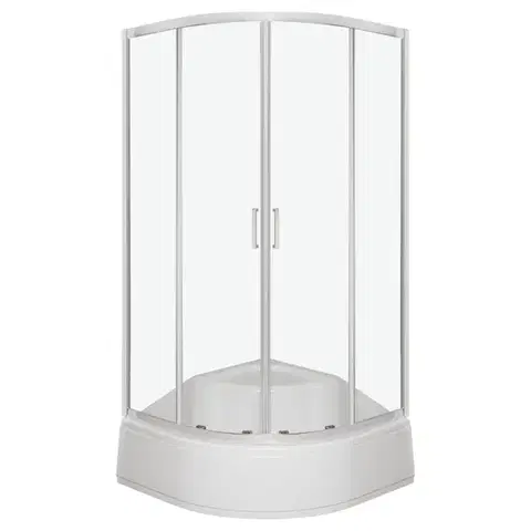 KERRA Sprchový kout s hlubokou vaničkou PS Aruba GL 90 (chrom) 5907548124760