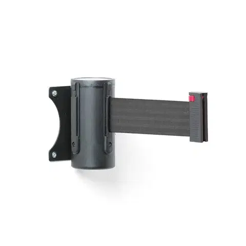 Zahrazovací pás BUFFER, 2300 mm, nástěnná kazeta, černá, černý pás