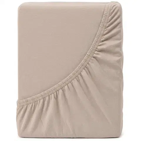 4Home Jersey prostěradlo IDEAL kávová, 90–100 x 200 cm, 90–100 x 200 cm