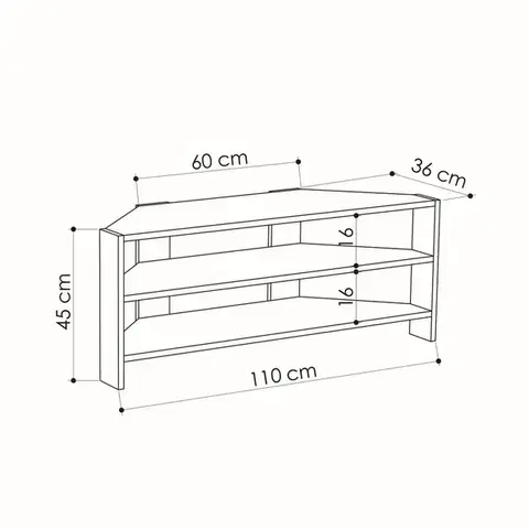 TV stolek Thales Corner - White