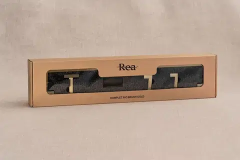 REA Sada koupelnových doplňků Rio Brush Gold 4 díly REA-05013