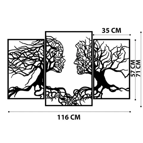 Dekorativní kovový doplněk na zeď Love Tree