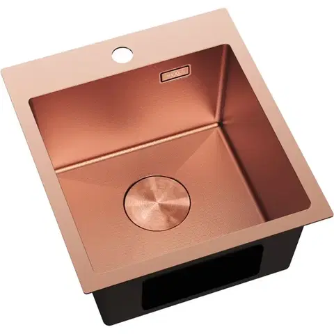 MEXEN Solix ocelový dřez 1-bowl 400 x 450 mm, měď HC 6401401000-65HC