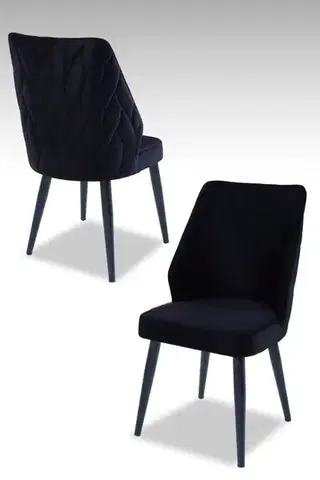 Sada židlí (4 kusy) Pufi - Black