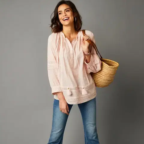 Boho oversize halenka s macramé