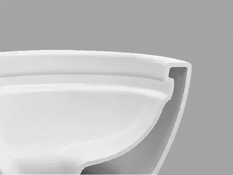 OLSEN SPA Závěsné WC TIBERA RIMLESS, se sedátkem Soft-close, přiznaná montáž OLKZT1055