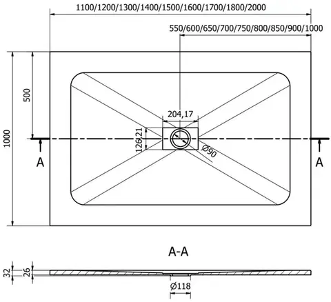 MEXEN Hugo Sprchová vanička obdélníková 130x100, černá 42701013