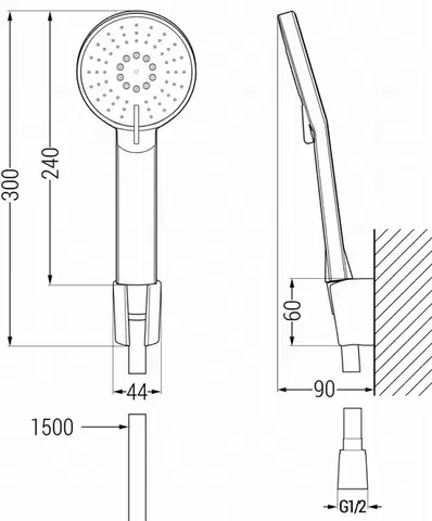 MEXEN/S R-40 sprchový set point, zlato 785405052-50