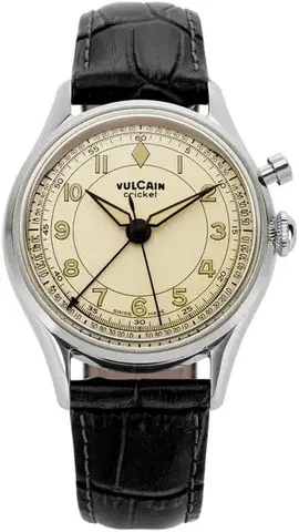 Vulcain Cricket Classique 39 mm - Eggshell - Black Plain