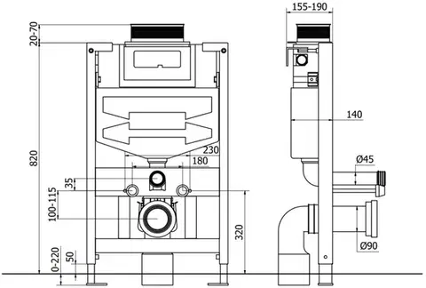 MEXEN/S WC předstěnová instalační sada Fenix XS-U s mísou WC Rico + sedátko softclose, tmavě šedá mat 68530724071