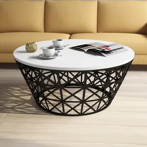 Konferenční stolek Stil Metal Ferforje - White
