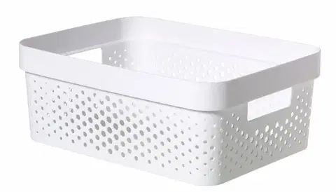 CURVER Úložný box INFINITY DOTS 11l recyklovaný plast | bílá