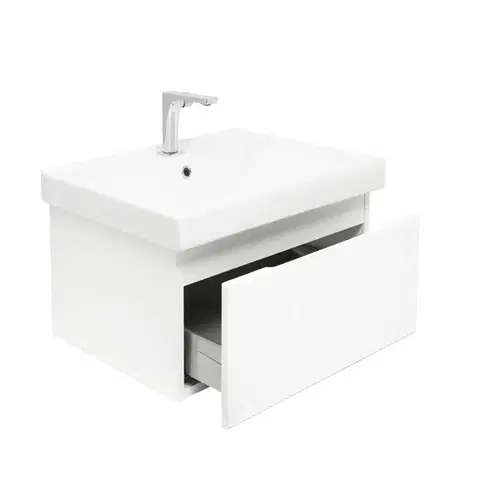 Koupelnová skříňka s baterií a umyvadlem SAT Evolution 1 58x30x44,8 cm bílá mat SATEVO60WMU1B SATEVO60WMU1B
