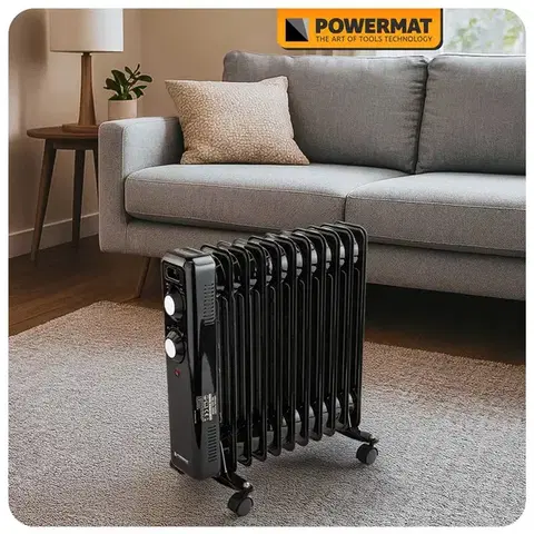 Olejový radiátor - elektrický ohřívač 2500 W s termostatem