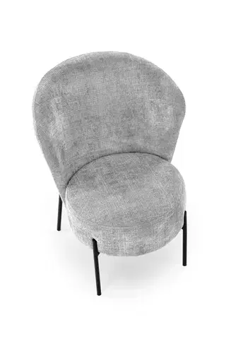 HALMAR Čalouněné designové křeslo CEZAR šedé