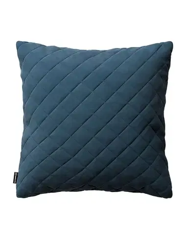 Potah Kinga s prošitím 43 x 43 cm barva modrá látka lesklé, sametová